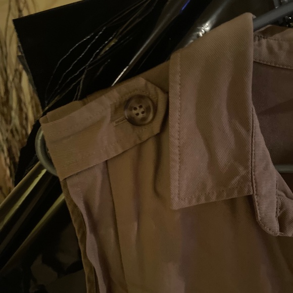 Express long tan top with belt. Runs tight. - Picture 1 of 6